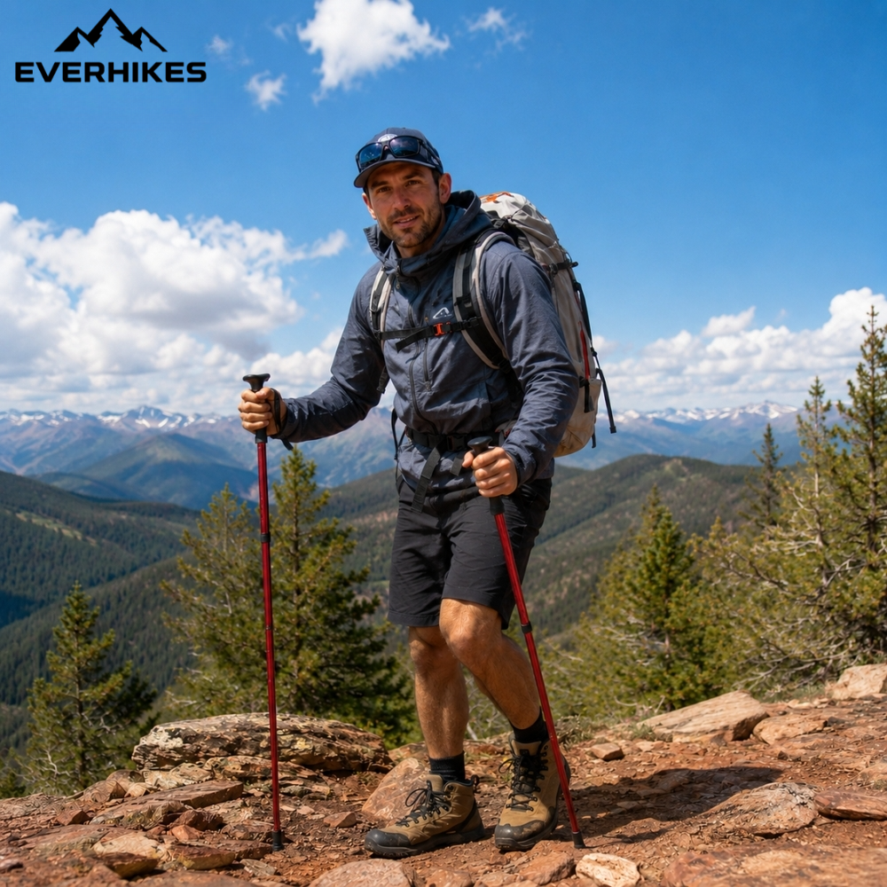 Walking Stick Lightweight Adjustable Folding Cane | Everhikes