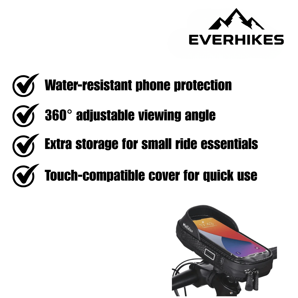 Bike Phone Mount, Water-Resistant Rotatable | Everhikes