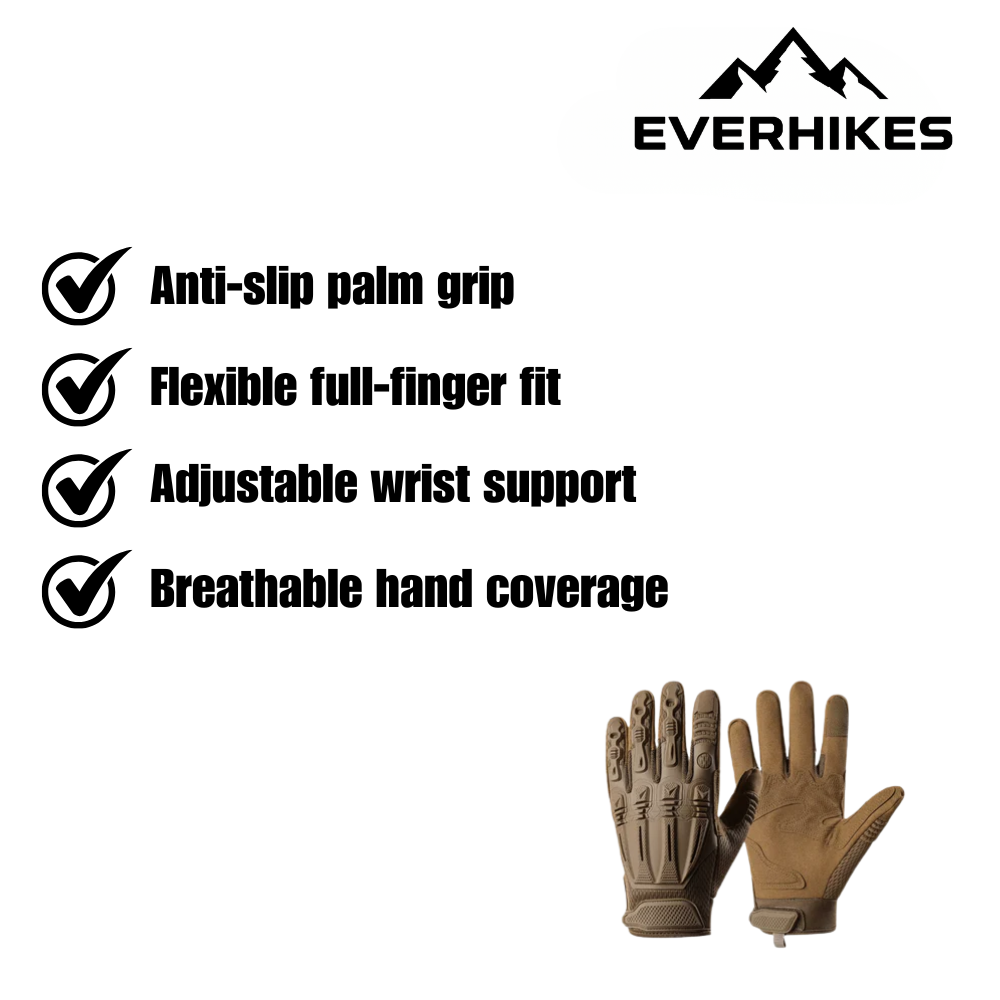 Outdoor Gloves, Breathable Full-Finger Tactical Gloves