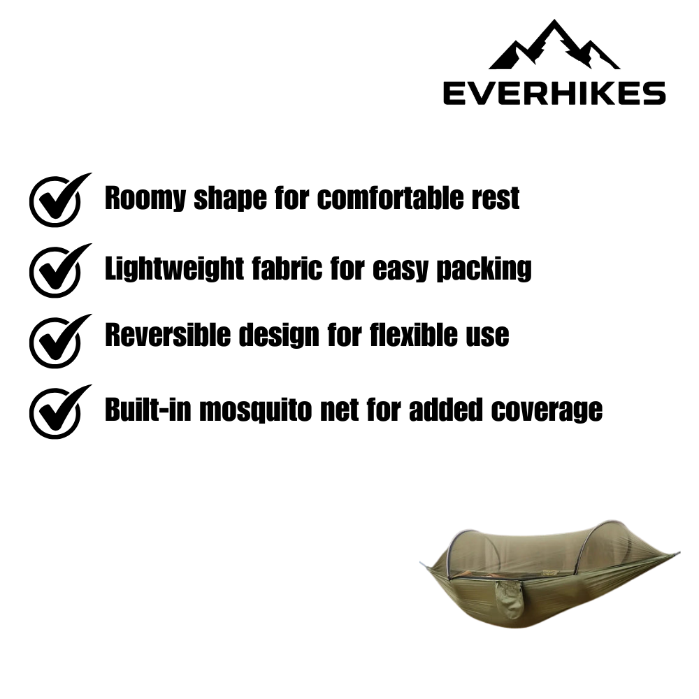 Camping Hammock Lightweight with Integrated Mosquito Net