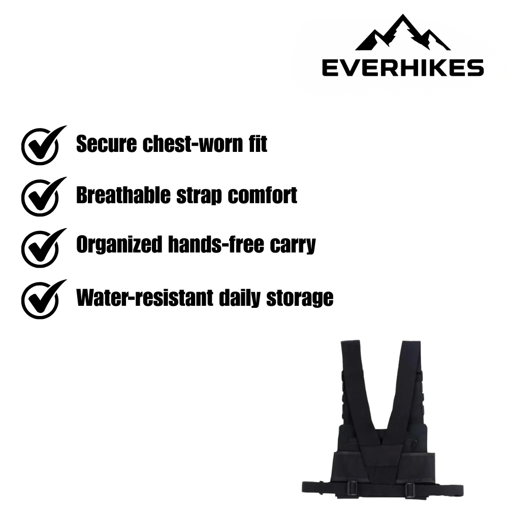 Chest Bag, Water-Resistant Adjustable Outdoor Pack | Everhikes