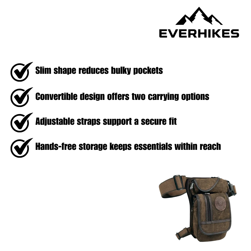 Motorcycle Leg Bag Durable Adjustable Outdoor Pouch