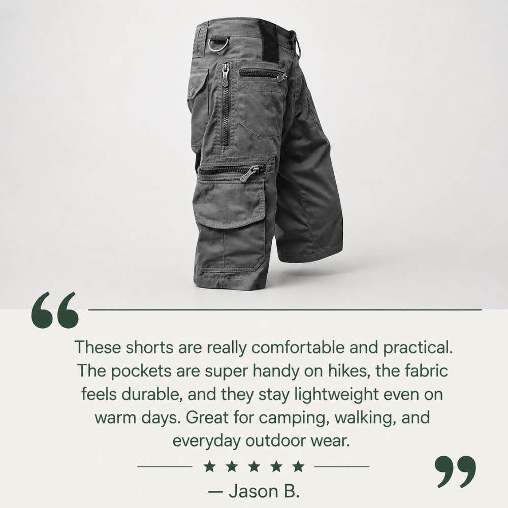 Cargo Shorts, Breathable Cotton Hiking Shorts | Everhikes