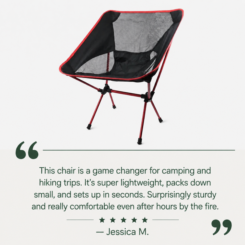 Camping Chair, Lightweight Foldable Outdoor Seat | Everhikes