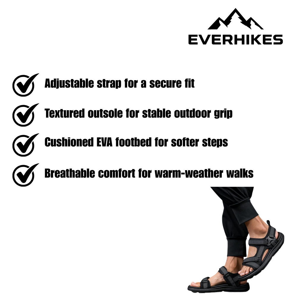Men's Hiking Sandals Breathable Textile Upper| Everhikes