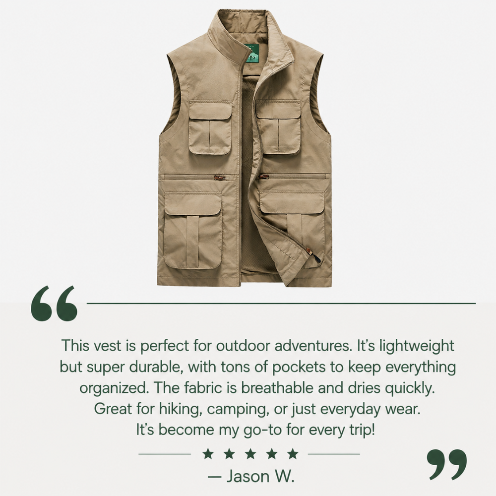 Travel Vest Lightweight Quick-Dry Multi-Pocket | Everhikes