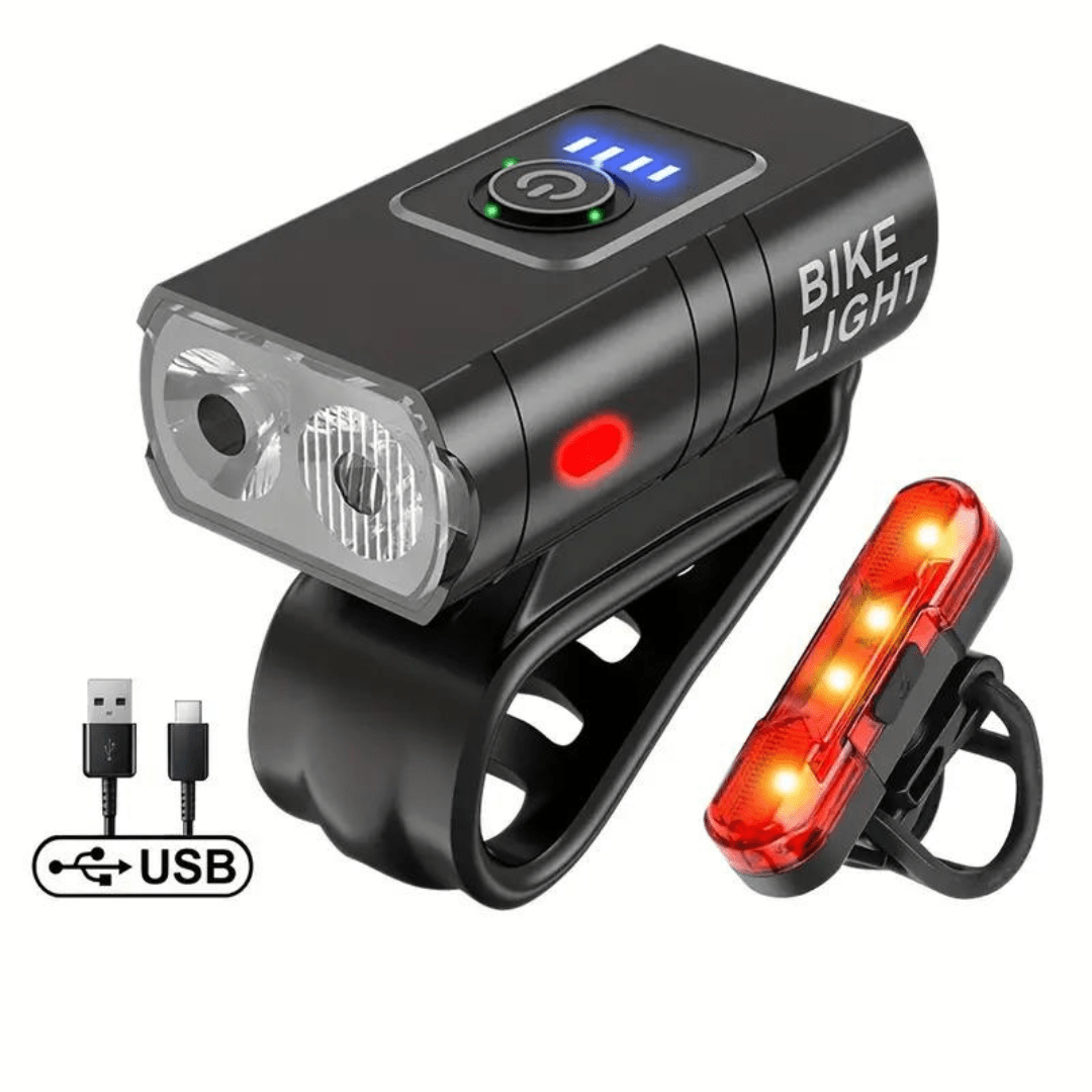 Bike Light Set Rechargeable LED with Front and Rear Lights - Everhikes