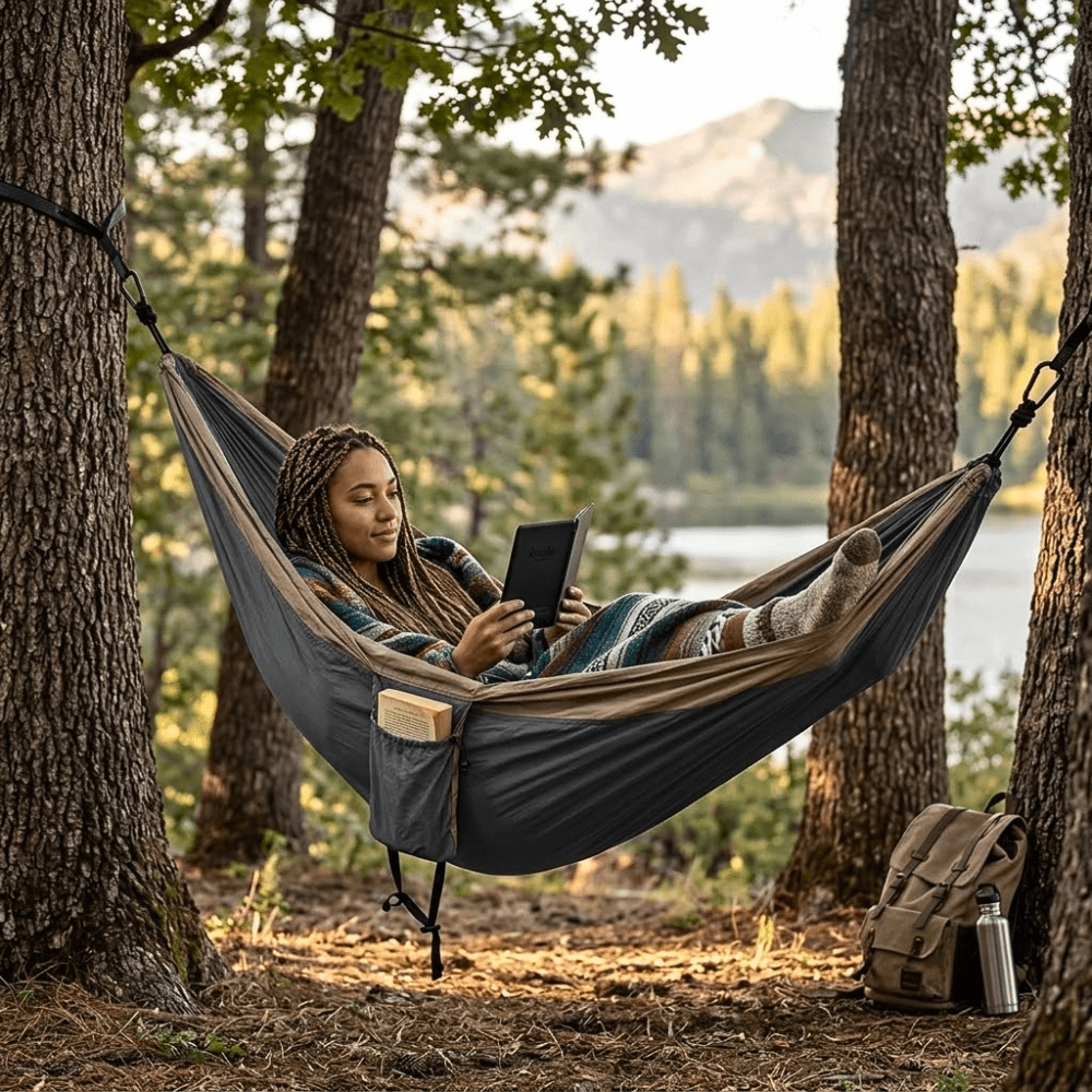 Camping Hammock Lightweight Double with Tree Straps - Everhikes