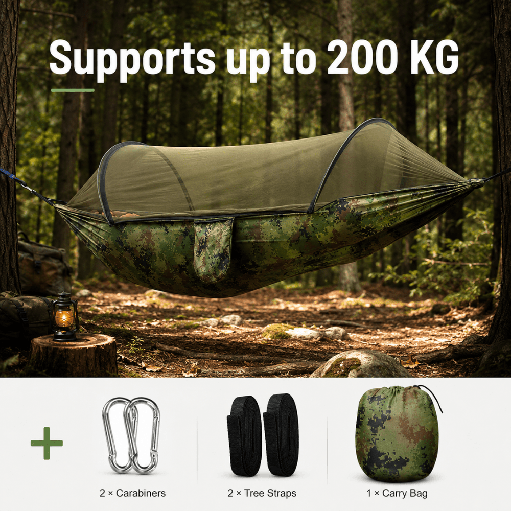 Camping Hammock Lightweight with Integrated Mosquito Net - Everhikes