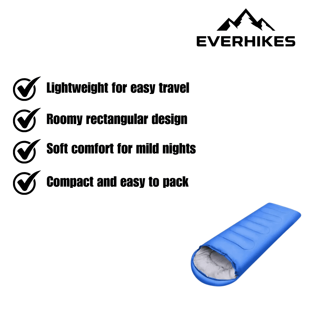 Camping Sleeping Bag Lightweight for Mild Weather - Everhikes