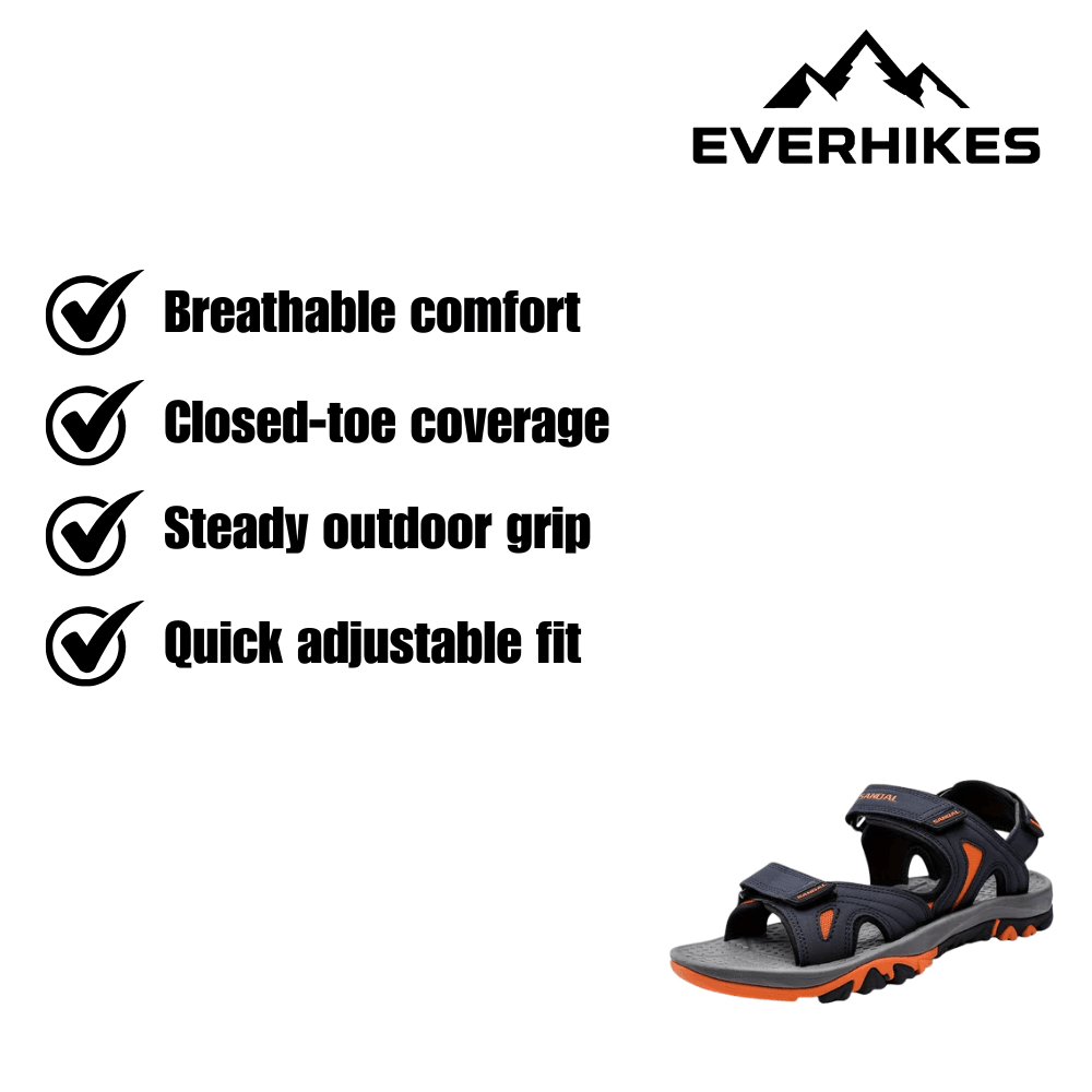 Closed Toe Walking Sandals for Summer Walks & Light Hiking - Everhikes