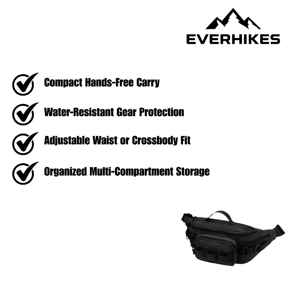 Compact Waist Pack Water-Resistant Hiking Bag | Everhikes - Everhikes