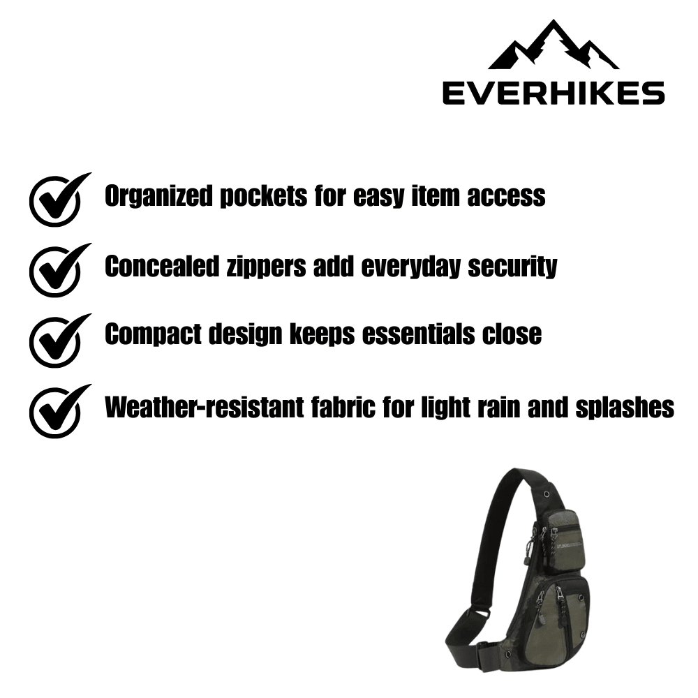 Crossbody Bag – Weather - Resistant Secure Travel Bag - Everhikes