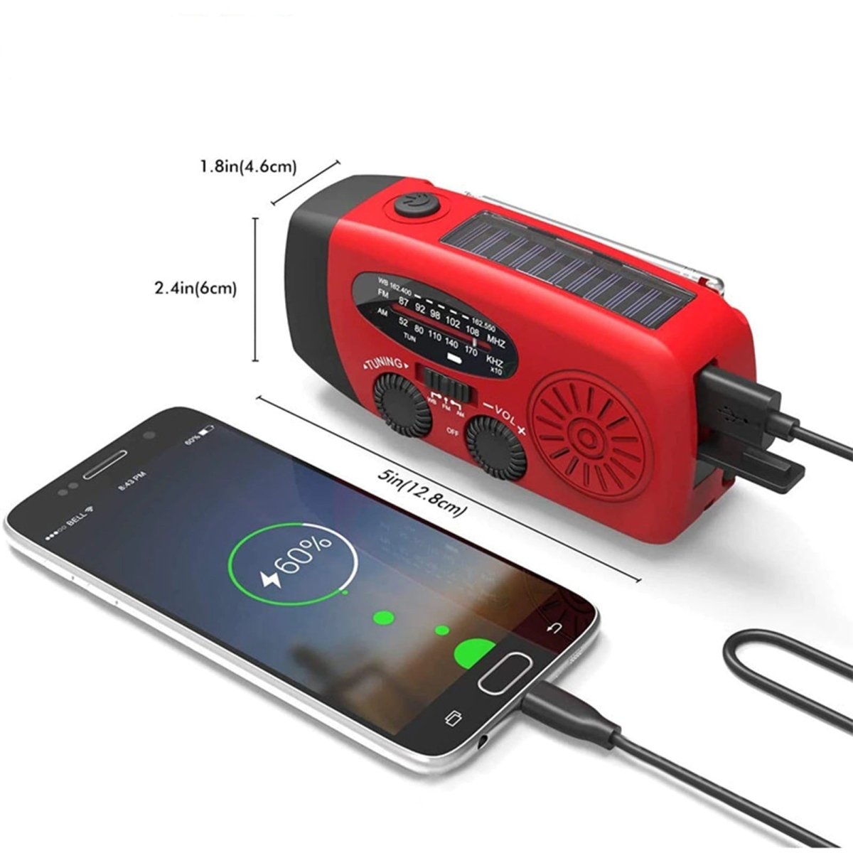 Emergency Radio, Compact Weather - Resistant Power Bank - Everhikes