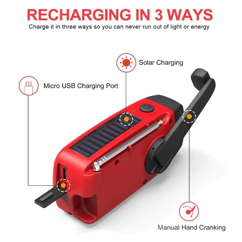 Emergency Radio, Compact Weather - Resistant Power Bank - Everhikes