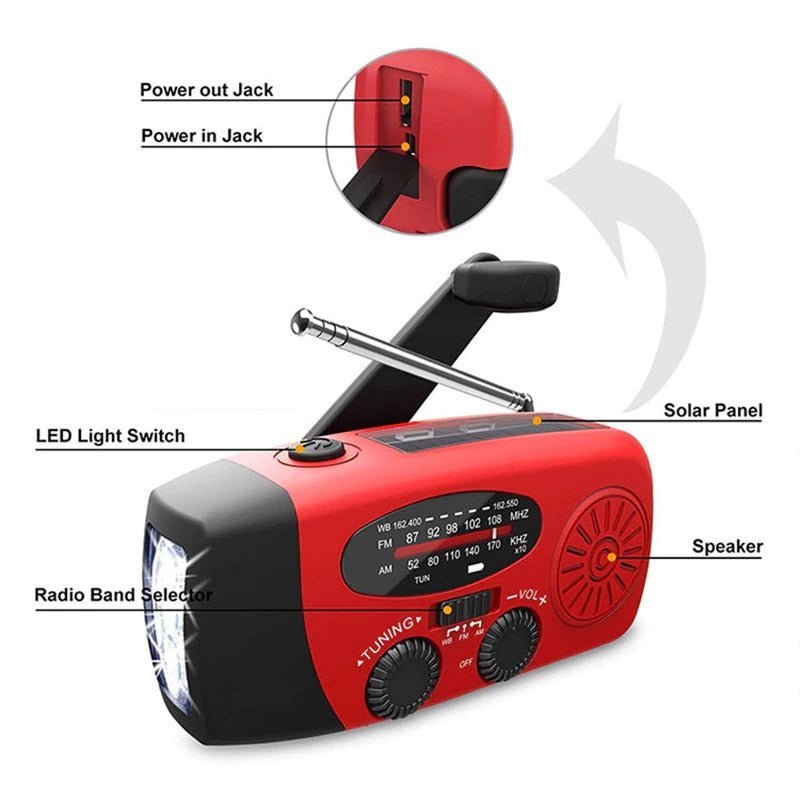 Emergency Radio, Compact Weather - Resistant Power Bank - Everhikes