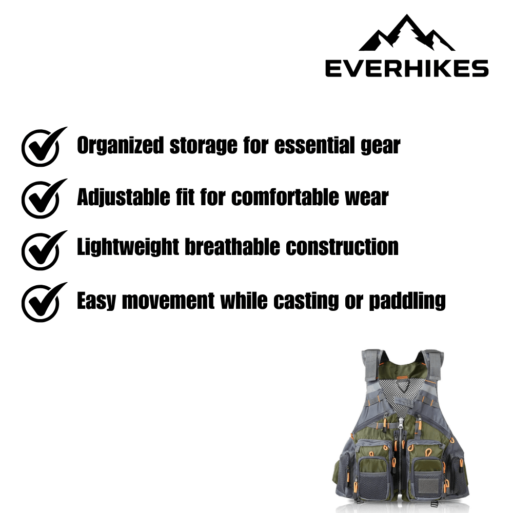 Fishing Vest, Lightweight Breathable Vest | Everhikes - Everhikes