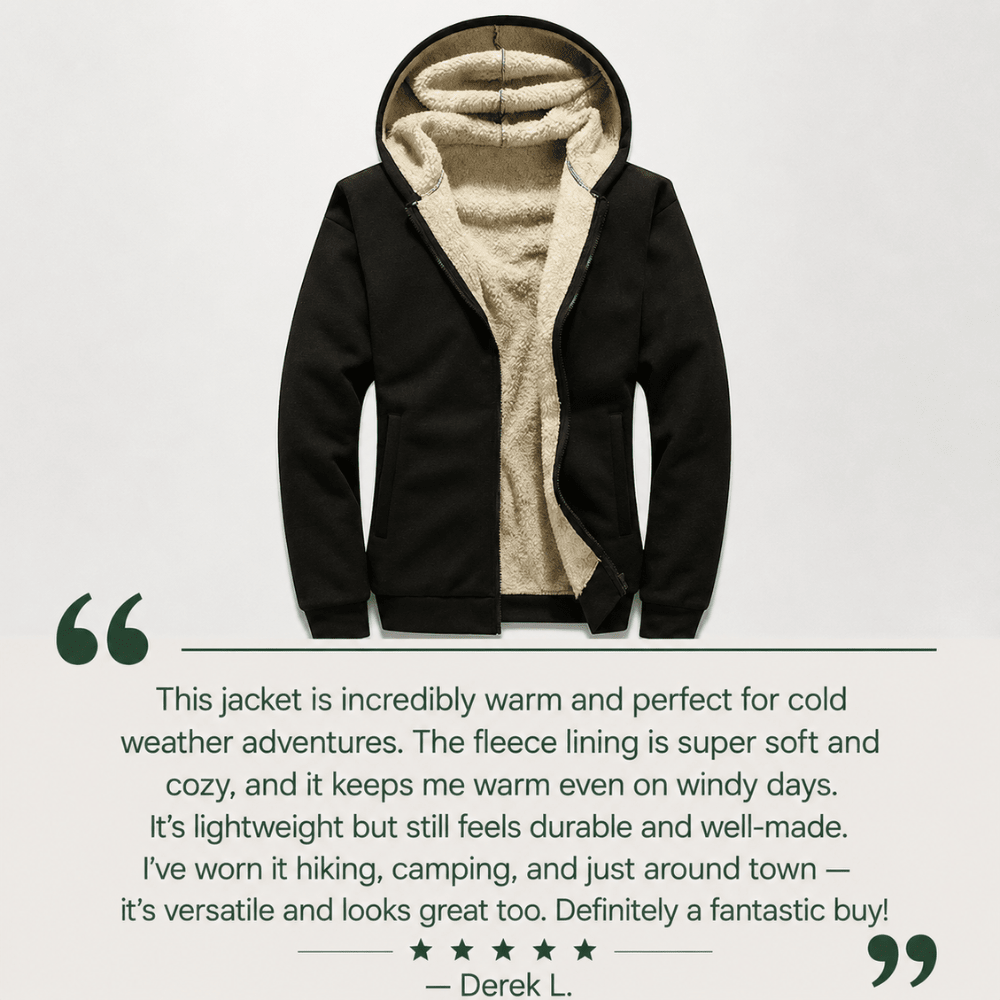 Fleece Hoodie – Sherpa-Lined Men’s Winter Layer | Everhikes - Everhikes