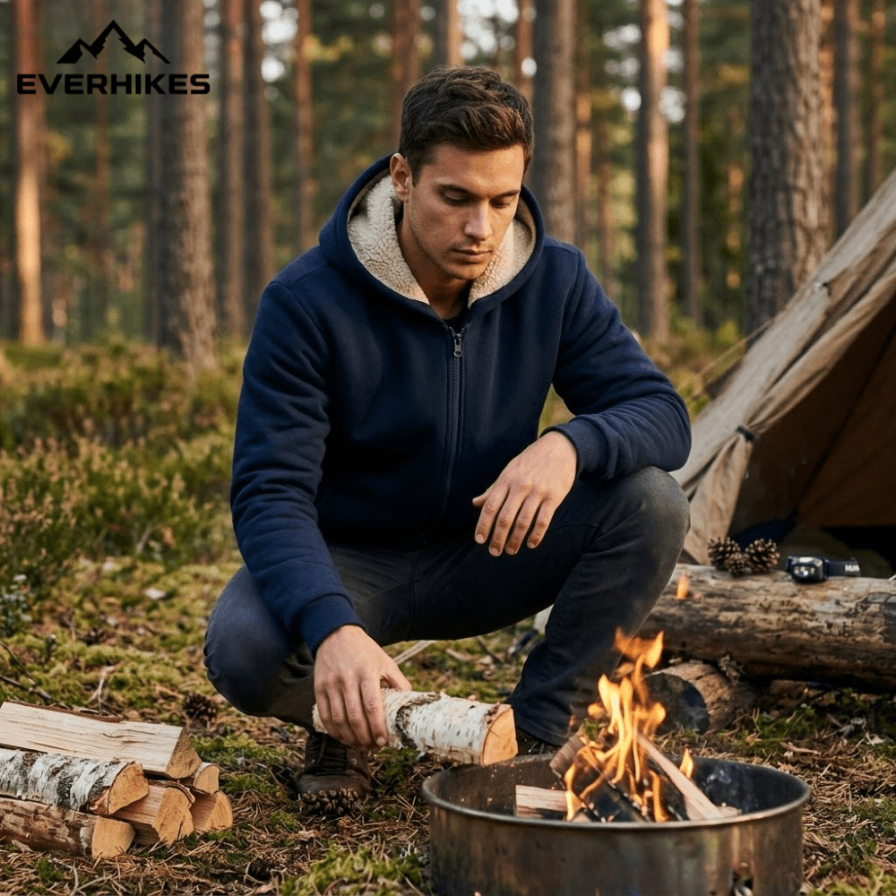 Fleece Hoodie – Sherpa - Lined Men’s Winter Layer | Everhikes - Everhikes