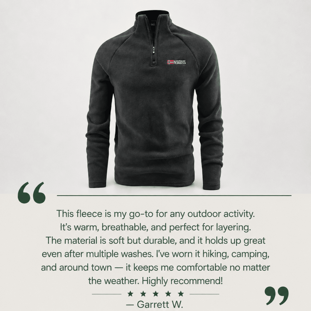 Fleece Jacket – Breathable Thermal Half-Zip Layer | Everhikes - Everhikes