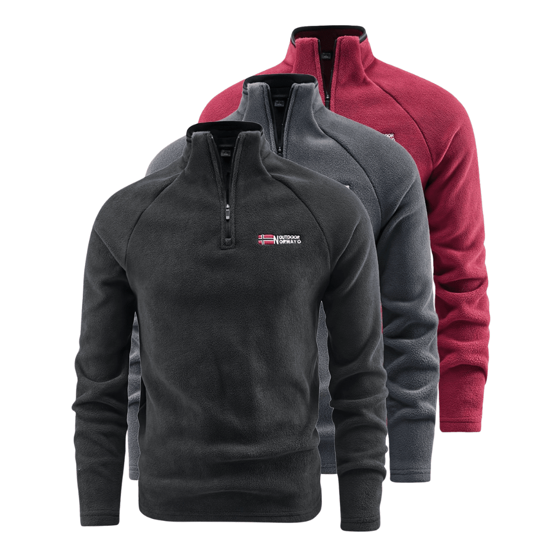Fleece Jacket – Breathable Thermal Half - Zip Layer | Everhikes - Everhikes