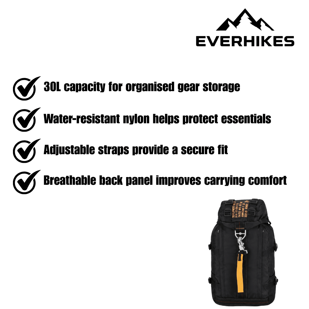 Hiking Backpack, Durable Water-Resistant 30L Pack | Everhikes - Everhikes