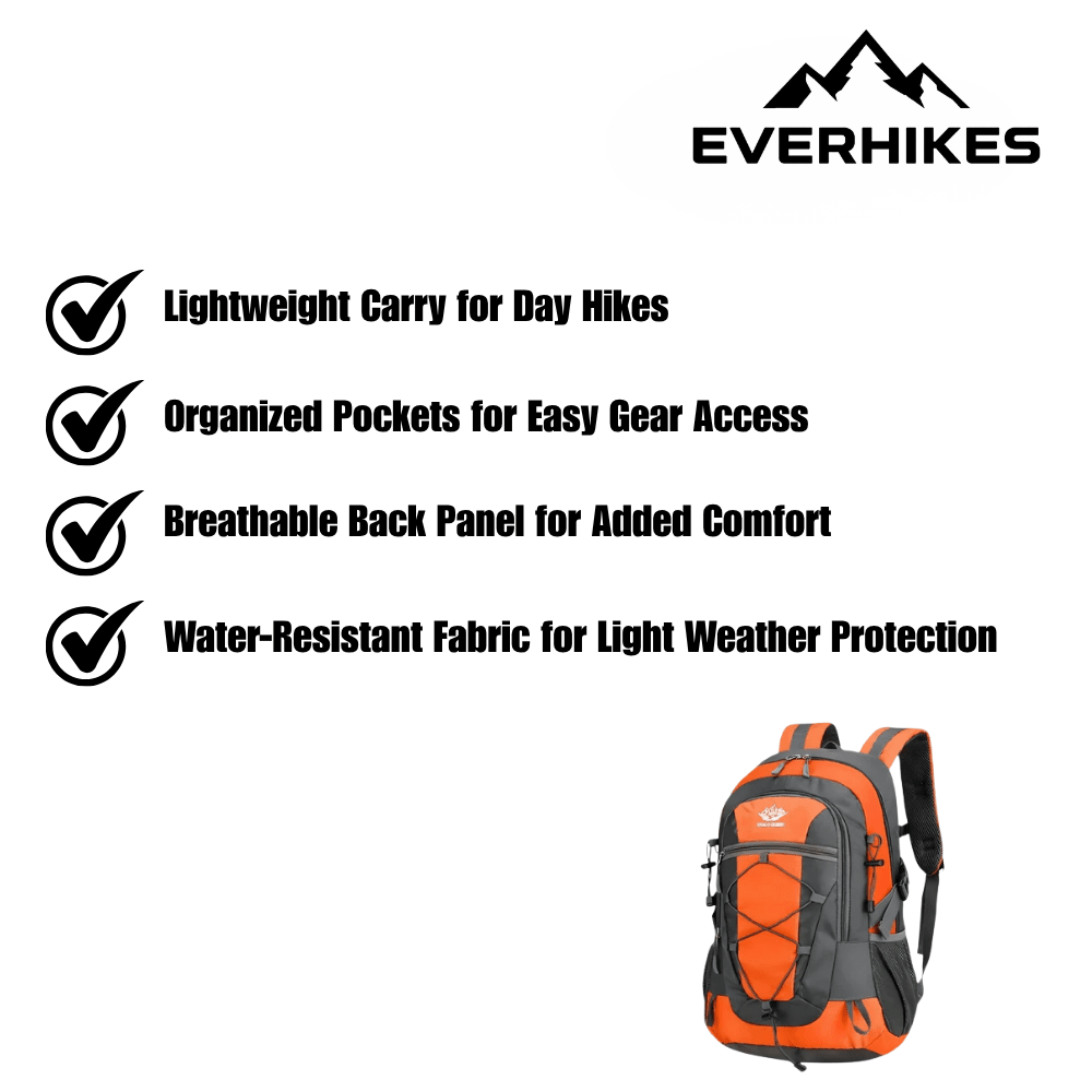Hiking Backpack – Lightweight Water - Resistant Day Pack | Everhikes - Everhikes