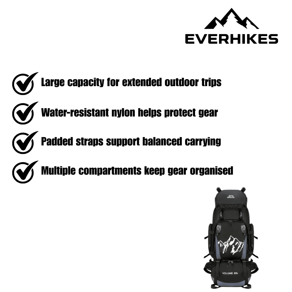Hiking Backpack, Rugged Water-Resistant Large Pack | Everhikes - Everhikes