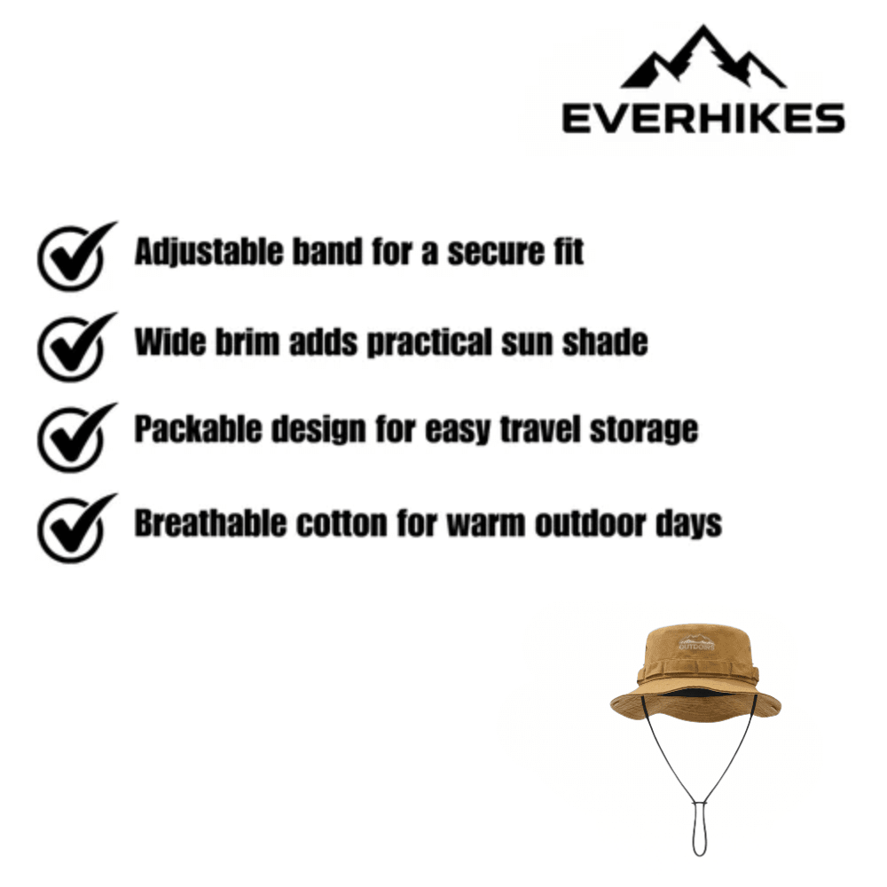 Hiking Hat – Breathable Cotton Packable Sun Hat | Everhikes - Everhikes