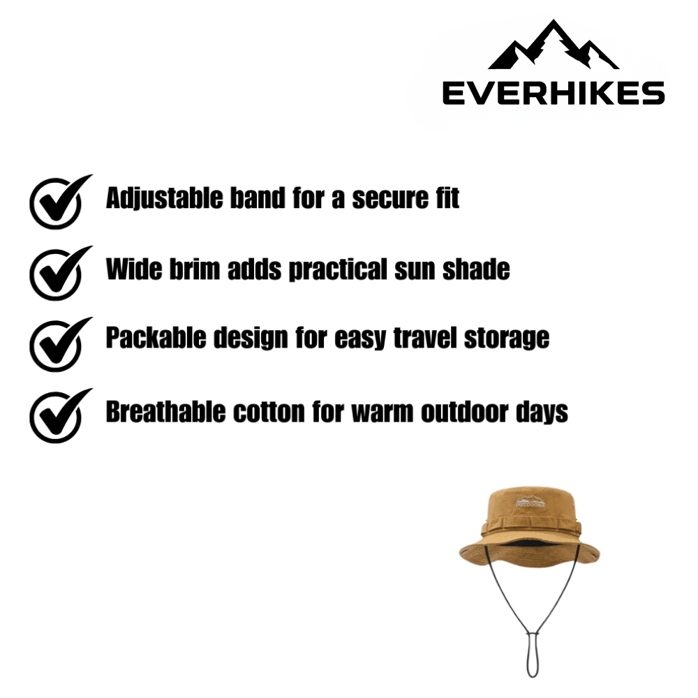 Hiking Hat – Breathable Cotton Packable Sun Hat | Everhikes - Everhikes