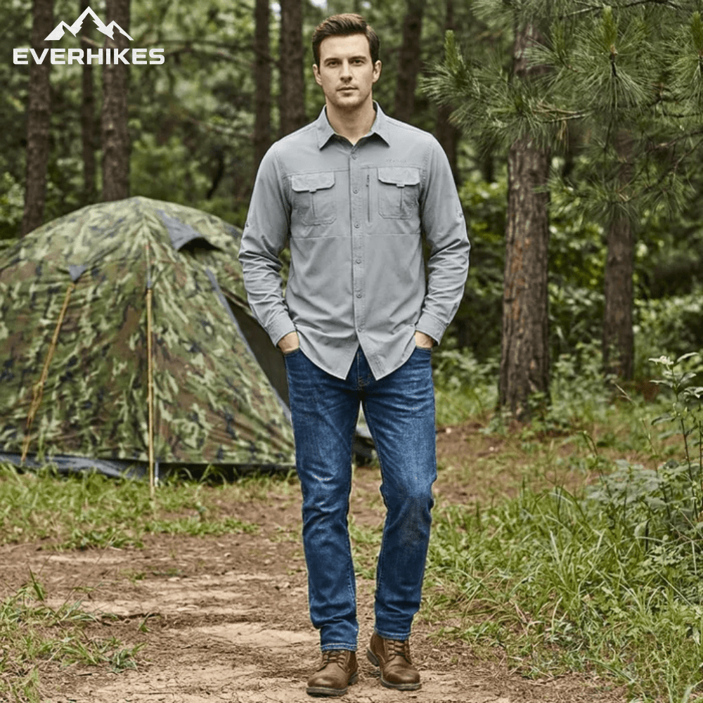 Hiking Shirt, Lightweight Breathable Long - Sleeve | Everhikes - Everhikes