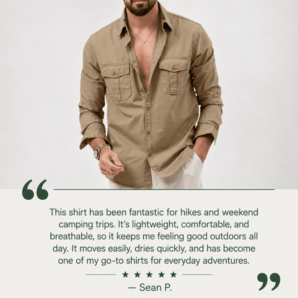 Hiking Shirt – Lightweight Breathable Men’s Convertible Shirt - Everhikes