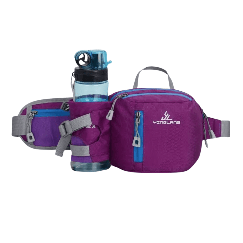 Hiking Waist Pack Lightweight Water-Resistant with Bottle Holder - Everhikes