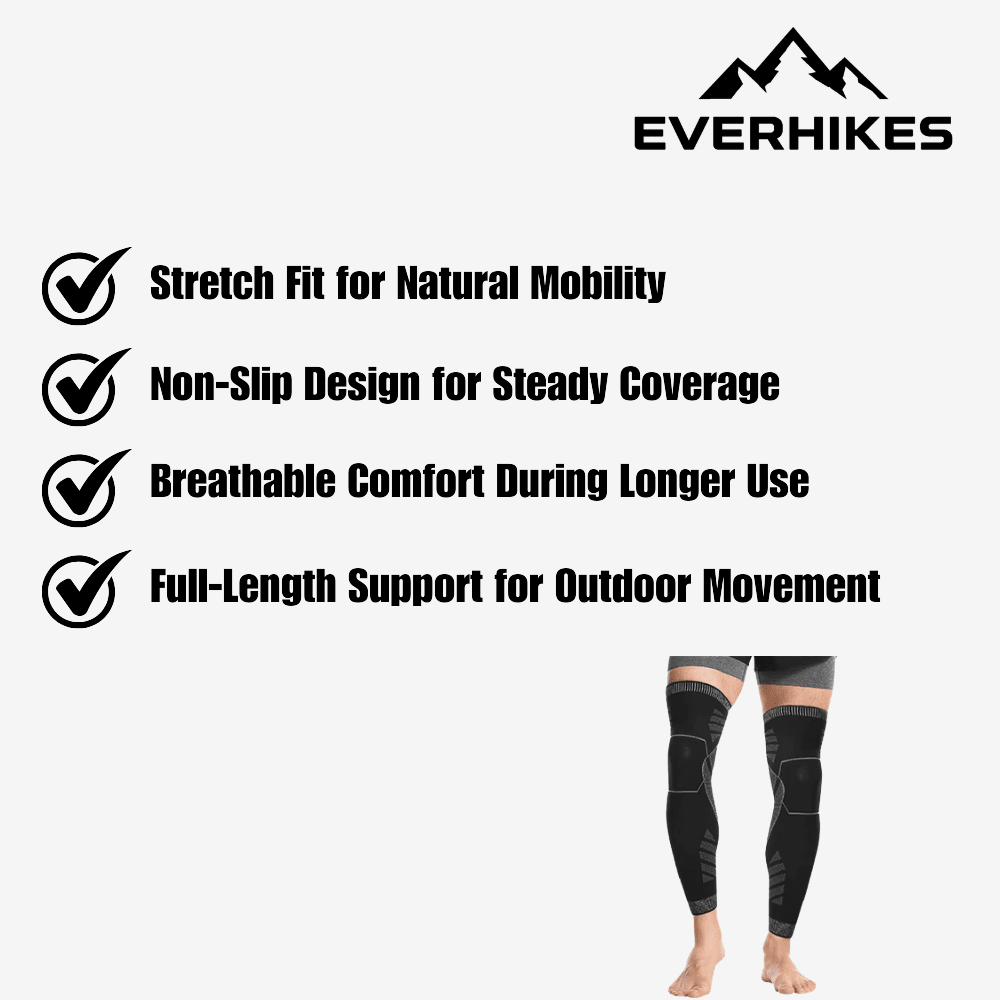 Knee Sleeve Breathable Full - Length Compression Pair | Everhikes - Everhikes