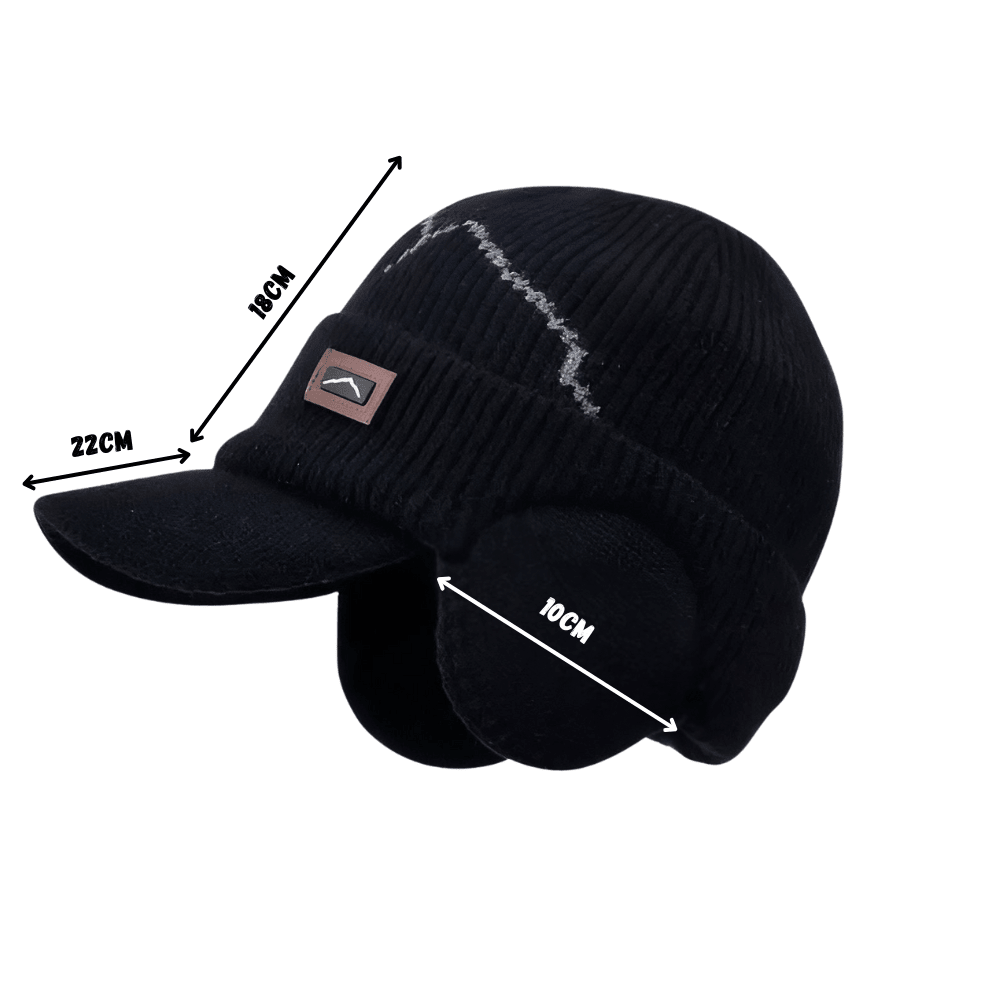 Knitted Winter Hat Ear Flaps & Built-In Visor | Everhikes - Everhikes