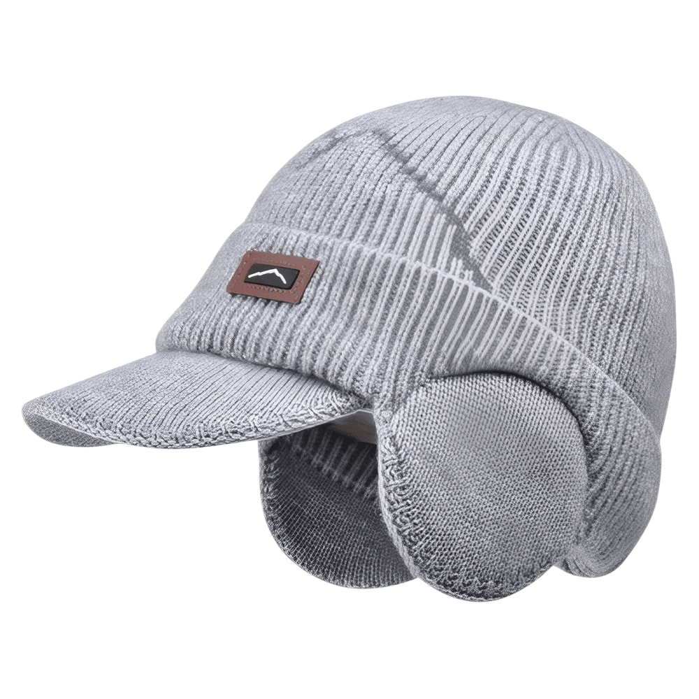 Knitted Winter Hat Ear Flaps & Built-In Visor | Everhikes - Everhikes
