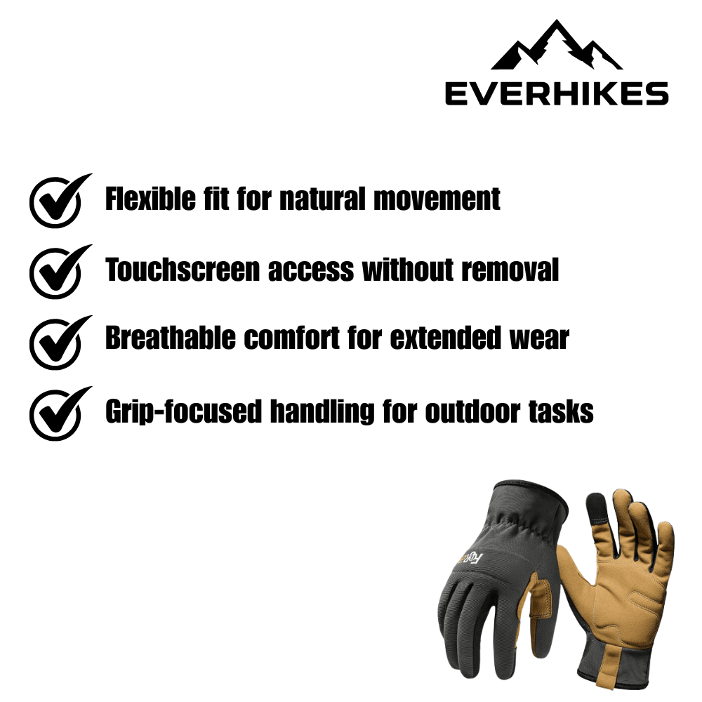 Lightweight Work Gloves Breathable Touchscreen Fingertips - Everhikes