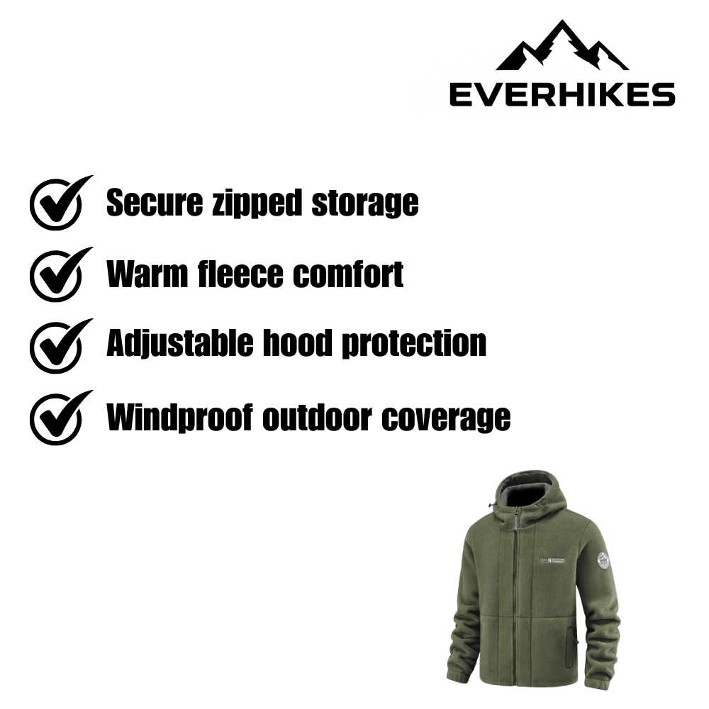 Men’s Fleece Jacket, Windproof Breathable Outerwear | Everhikes - Everhikes