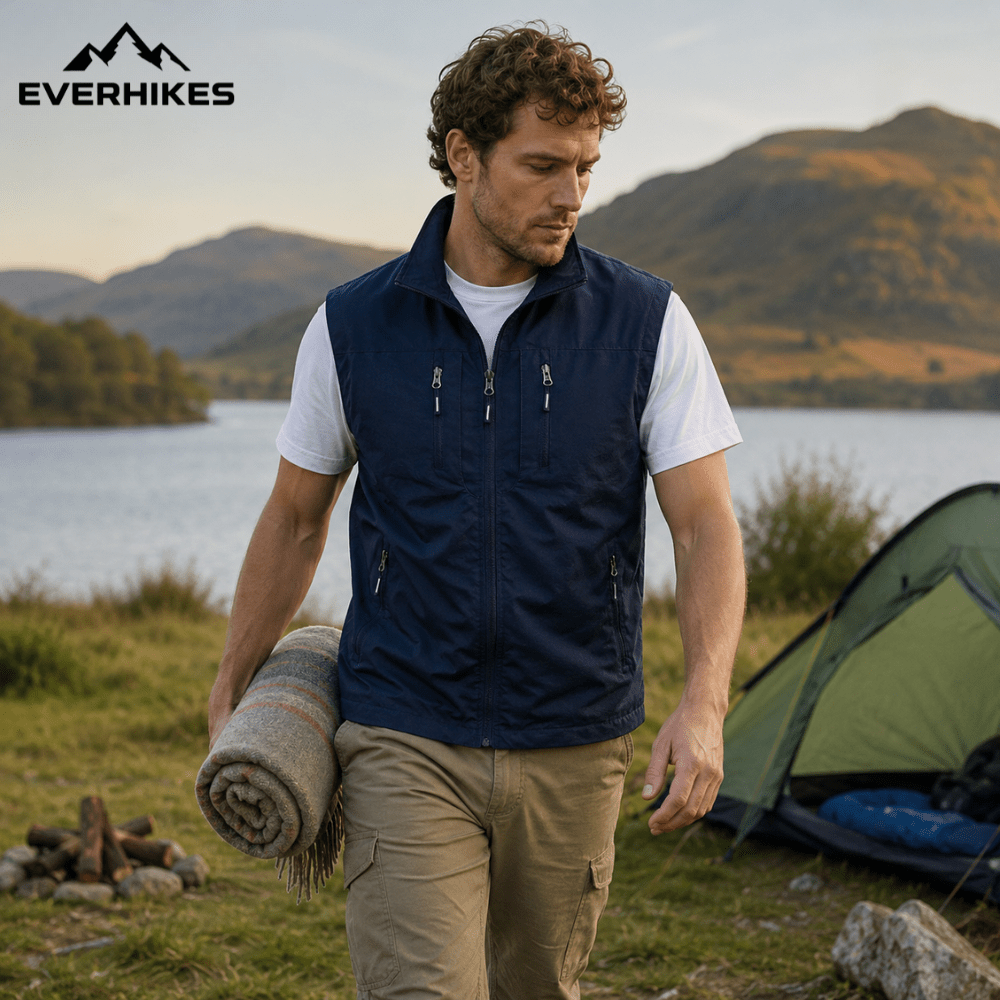 Men’s Hiking Vest, Lightweight Durable Outdoor Layer - Everhikes