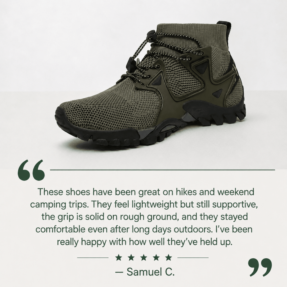 Men’s Lightweight Breathable Hiking Shoes with Non-Slip Grip - Everhikes
