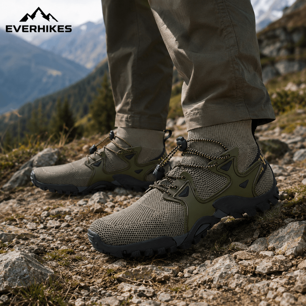 Men’s Lightweight Breathable Hiking Shoes with Non - Slip Grip - Everhikes