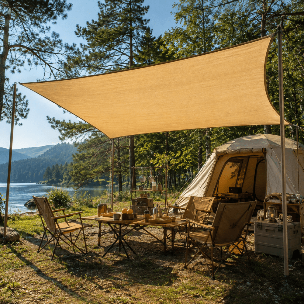 Outdoor Shade Canopy Breathable UV-Resistant HDPE Mesh - Everhikes