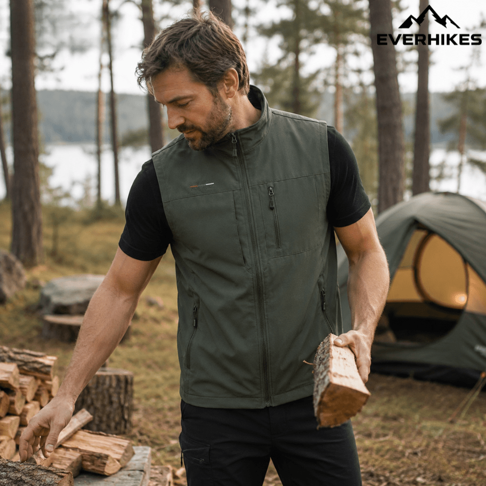 Outdoor Vest for Men, Lightweight Multi - Pocket Hiking Layer - Everhikes