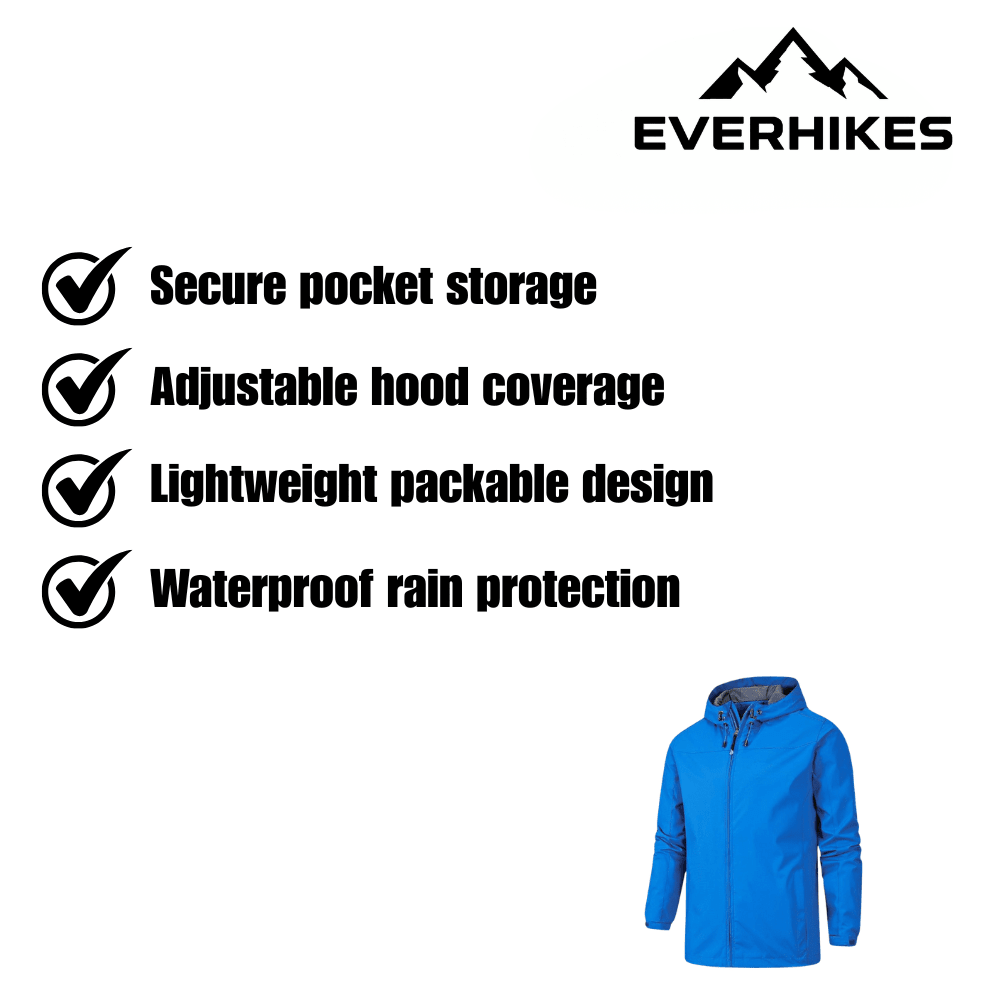 Rain Jacket, Waterproof Breathable Lightweight Shell | Everhikes - Everhikes