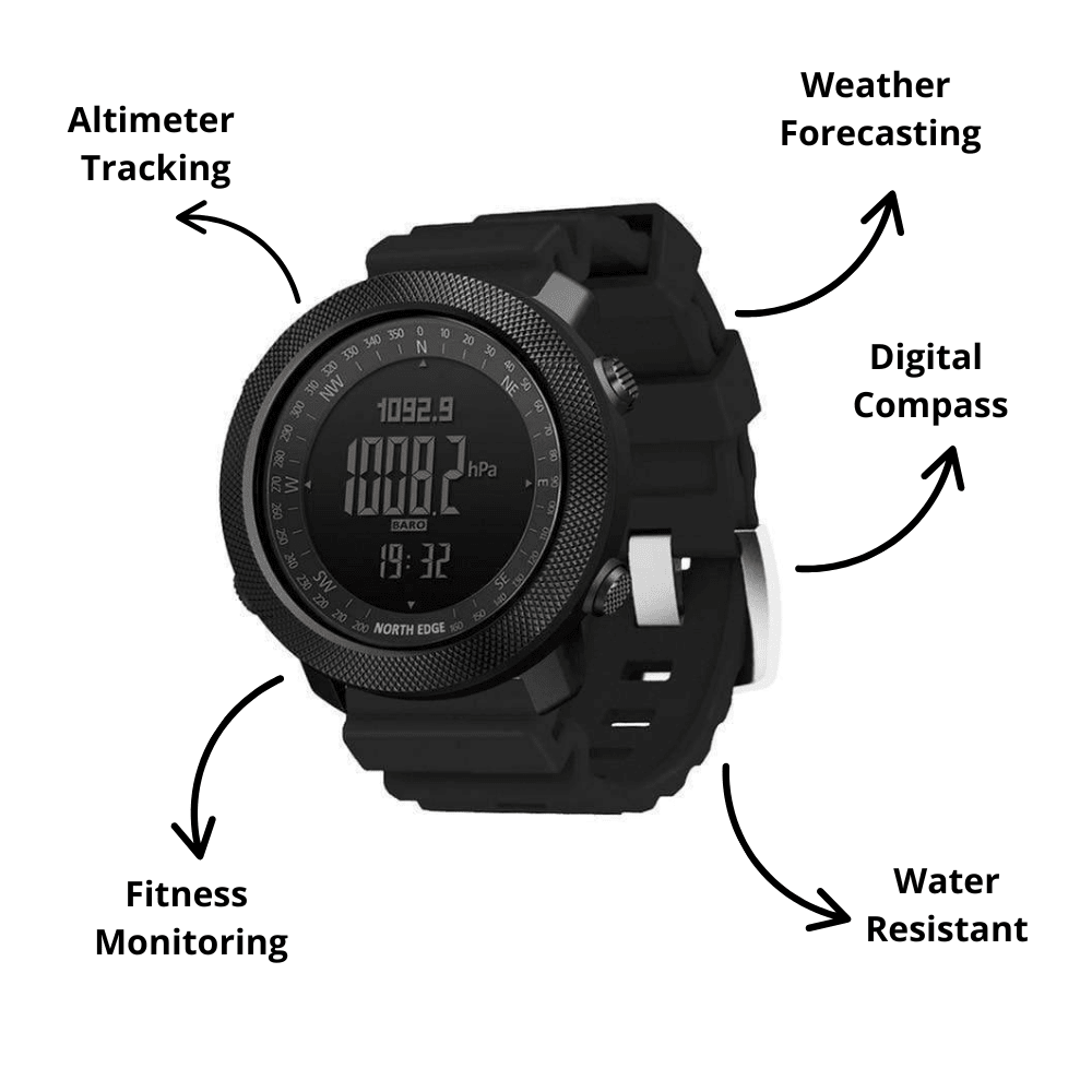 Rugged Multifunctional Altimeter Watch for Outdoor Use - Everhikes