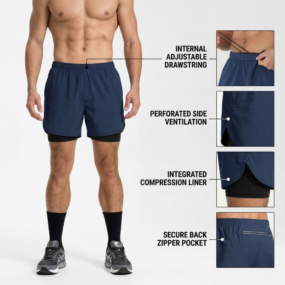 Running Shorts, Lightweight Quick - Drying 2 - in - 1 | Everhikes - Everhikes