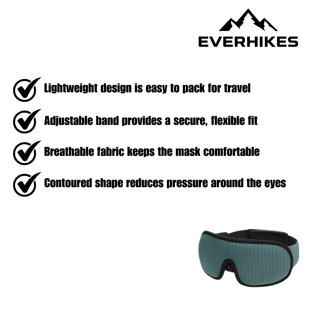 Sleep Mask Breathable Ergonomic Travel Eye Cover | Everhikes - Everhikes
