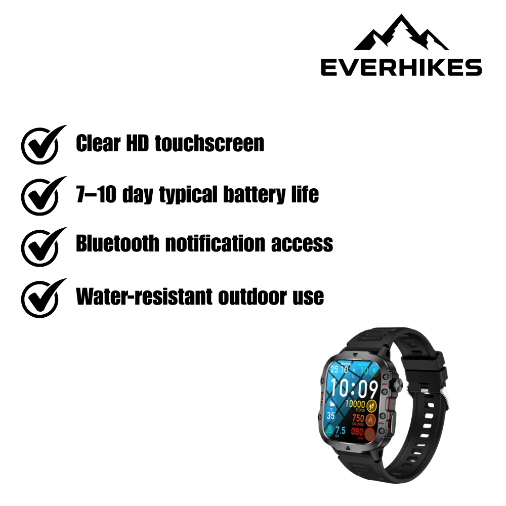 Smartwatch, Durable Water - Resistant Fitness Tracker - Everhikes