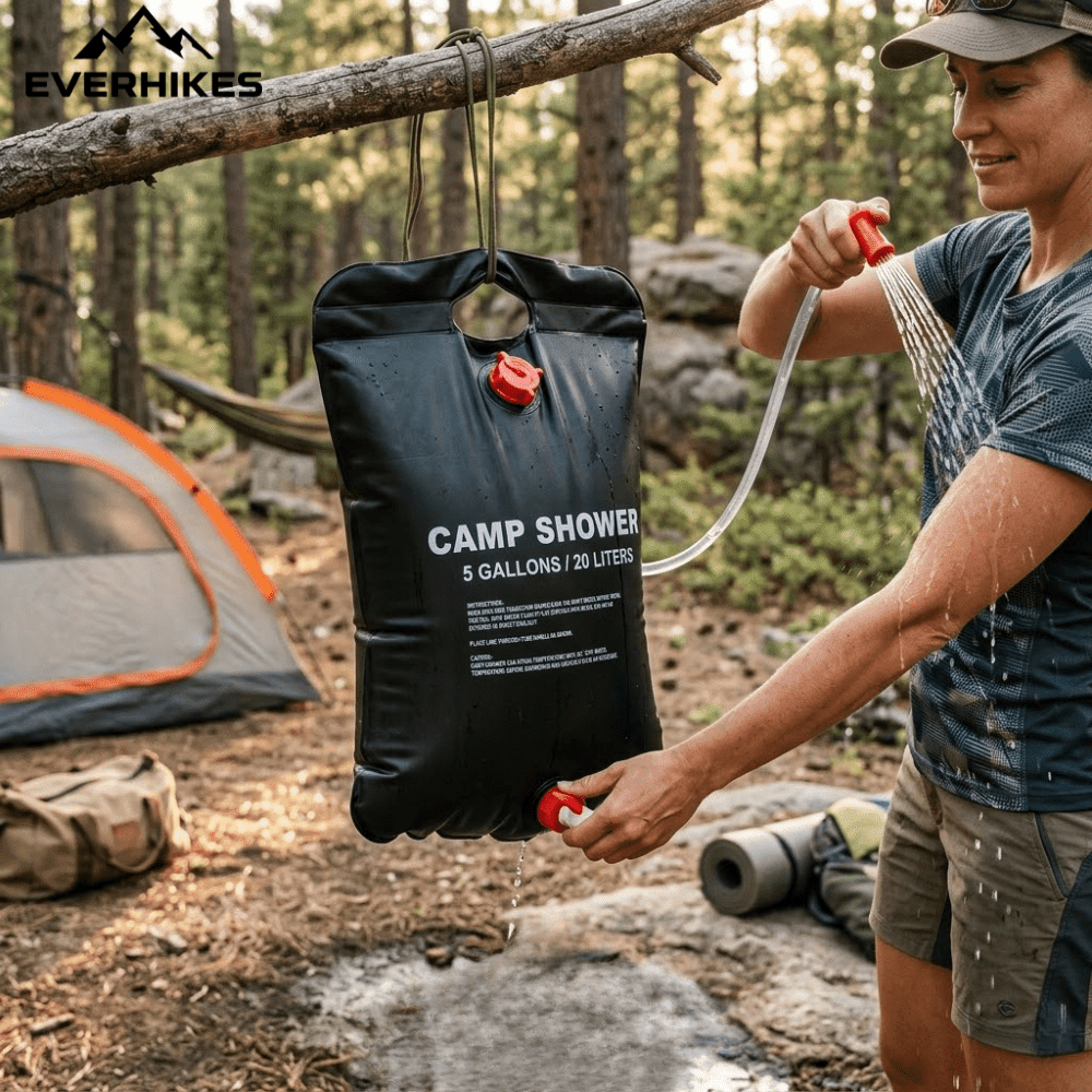 Solar Shower Bag, Lightweight 20L Portable Camp Shower | Everhikes - Everhikes