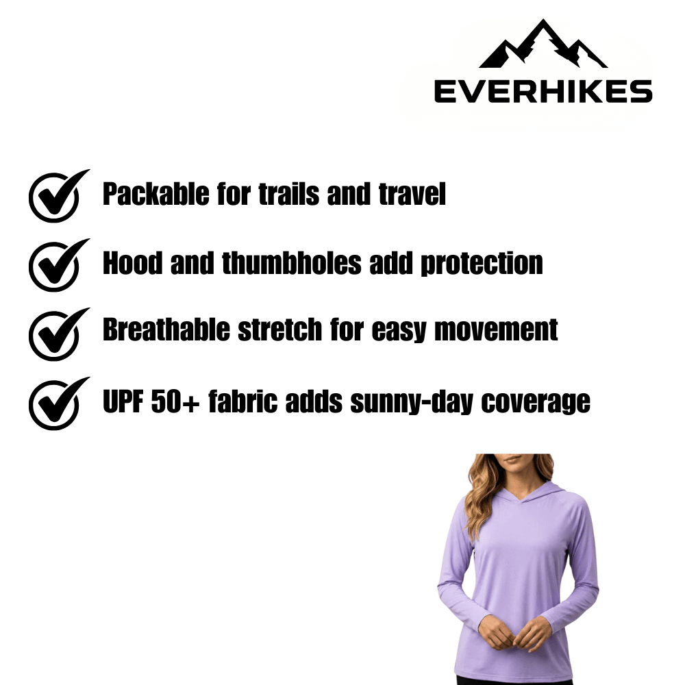Sun Hoodie Lightweight Breathable UPF 50+ | Everhikes - Everhikes